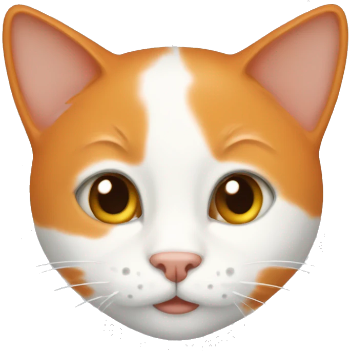 Orange and white cat emoji