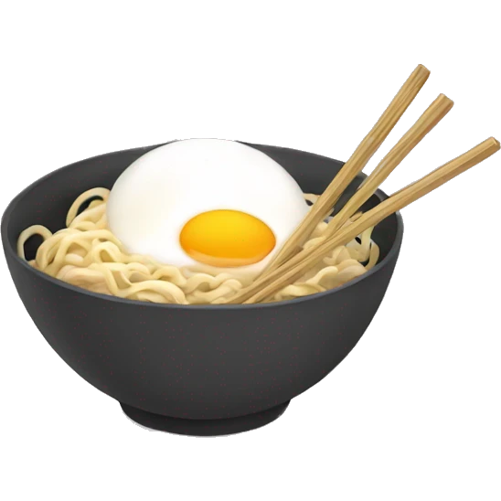 Noodle ramen and egg emoji