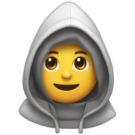 Chat avec une capuche qui est écris capuchat emoji