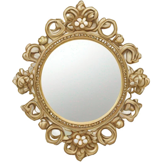 Realistic cute little mirror emoji