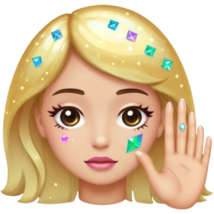 Glitter fatal touch emoji