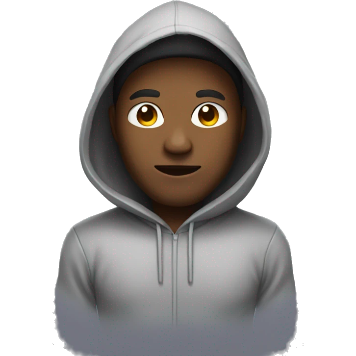 dude wearing a hoodie emoji