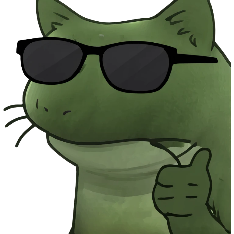 Cat with sunglasses emoji