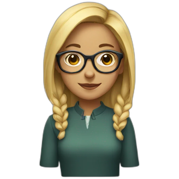 Girl with glasses that is making a flip emoji
