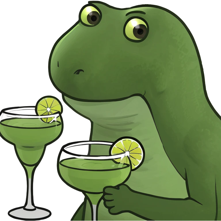 Dino with margaritas  emoji