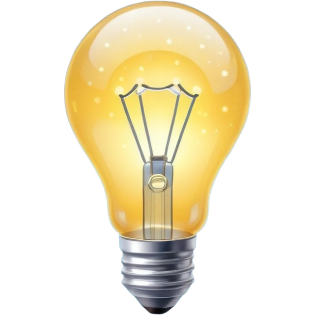 light bulb with sparkles around emoji