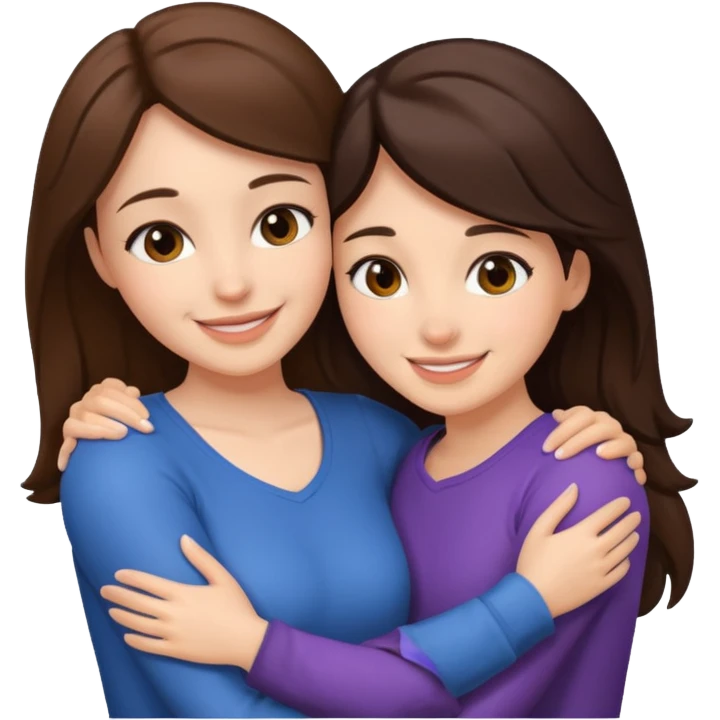 two women lying on top of each other wrapped around each other lying down both brunette  emoji