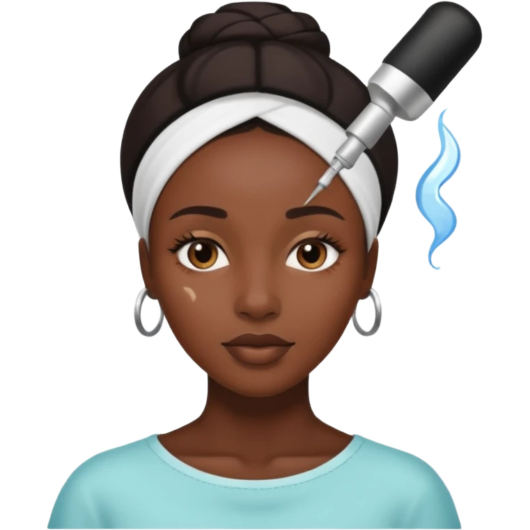 Femme noire soin du visage emoji