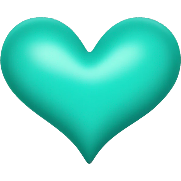 Turquoise heart emoji