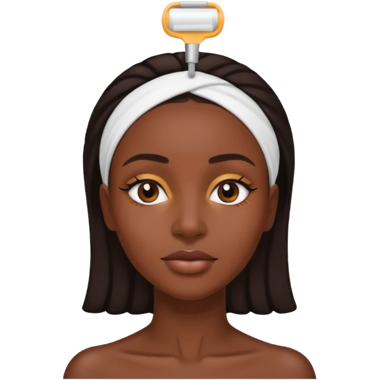 Femme noire soin du visage emoji