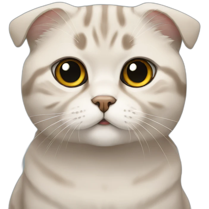Scottish fold cat emoji
