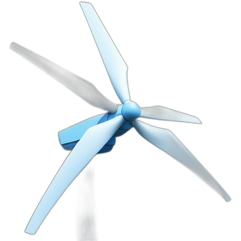 only blue and white wind turbine emoji