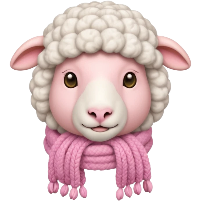 Sheep knitting a hat emoji