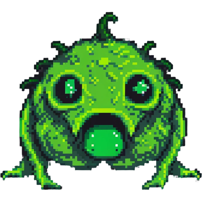 classic green blob slime monster emoji