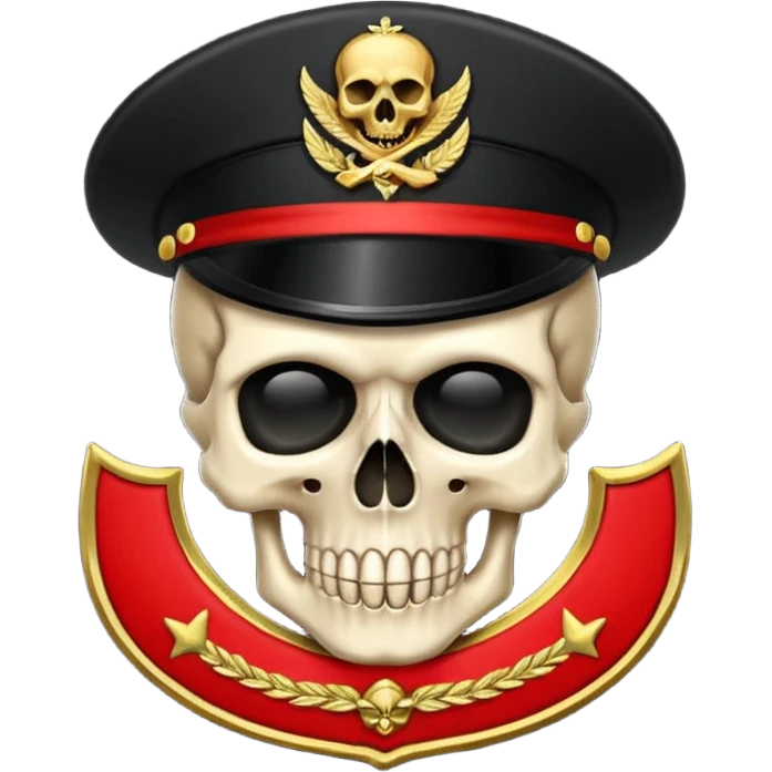 petty officer rank in black and red with a sull emoji