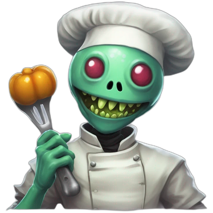 alien chef scifi roguelike rpg style inspired by slay the spire digital art emoji