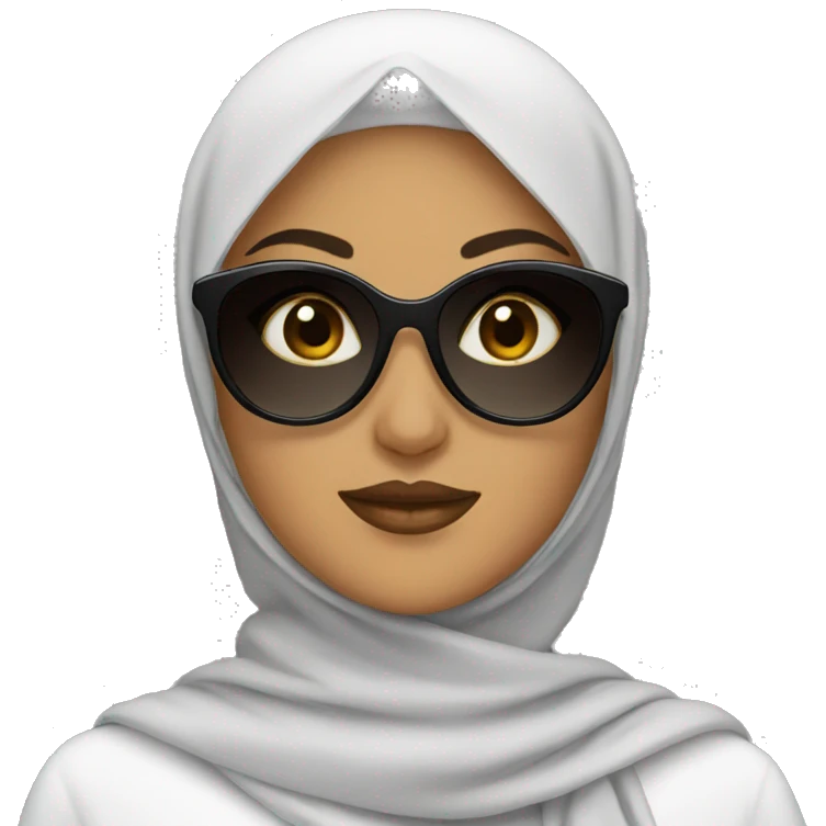 hijab woman with sunglasses emoji