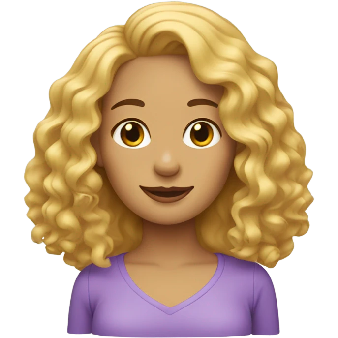 Women with blonde wavy hair und a dachshund emoji