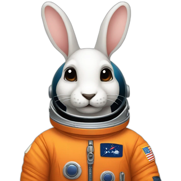 conejo astronauta emoji