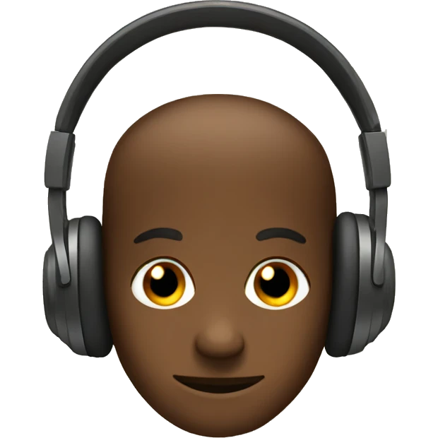 Brown headphones emoji