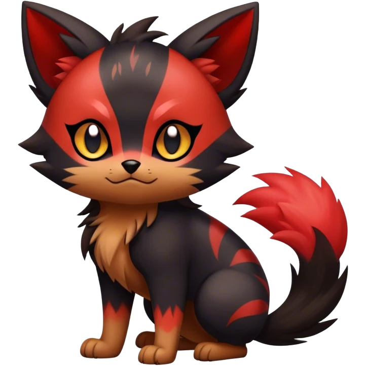 Litten-Zorua-hybrid full body emoji