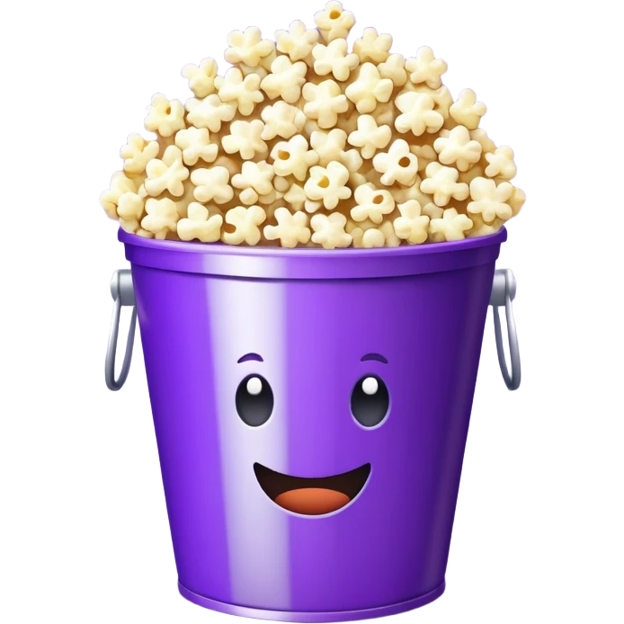 Purple popcorn bucket  emoji