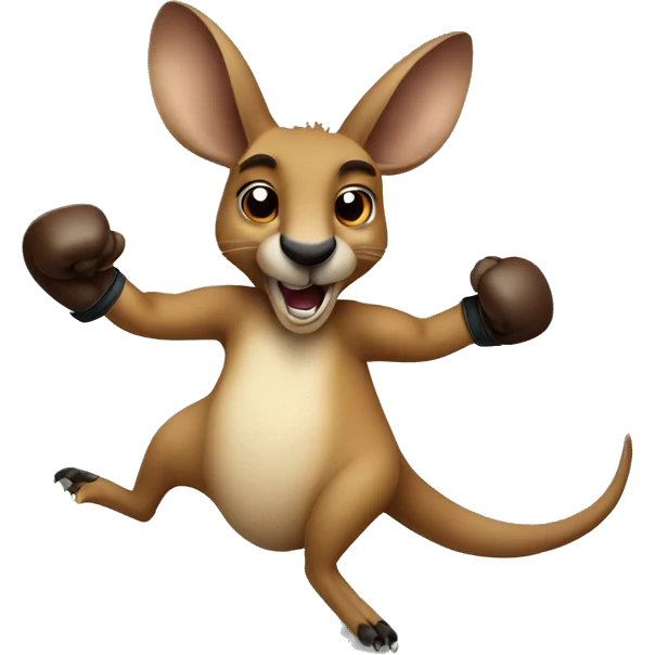 Kangaroo boxing  emoji