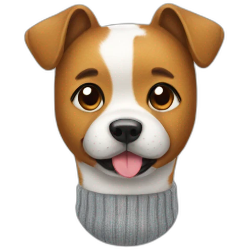 Dog wearing socks emoji