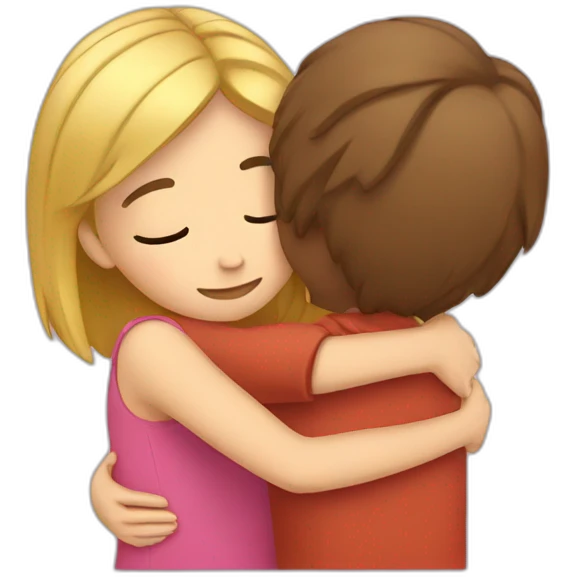 girl hug emoji