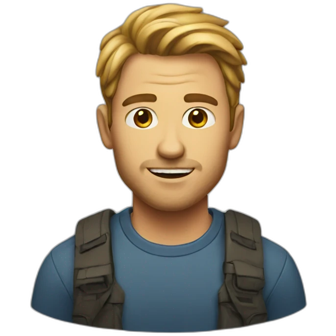 A guy with big jawline emoji