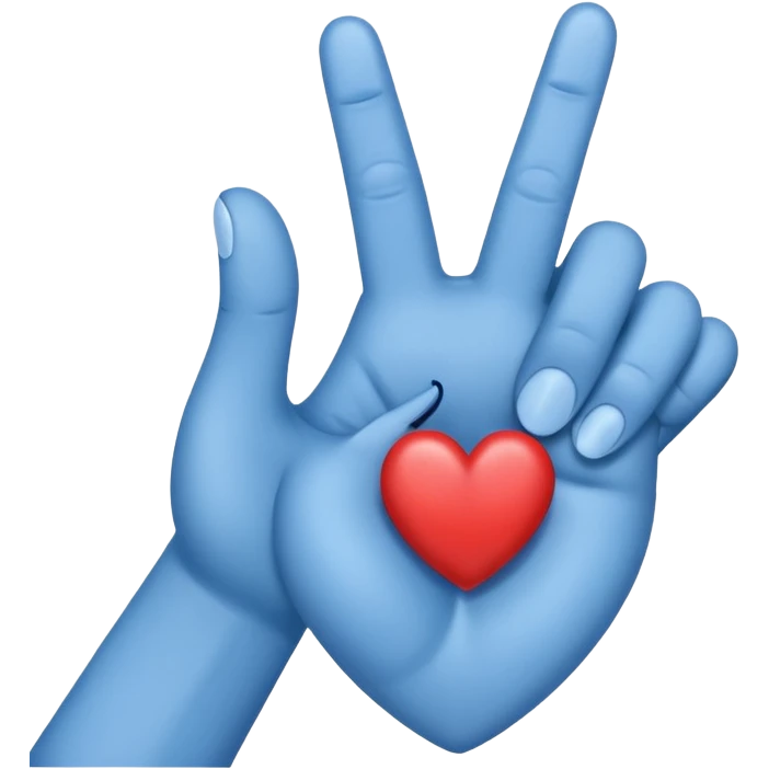 🩵 with middle finger
with the heart itself and make the finger inside it emoji