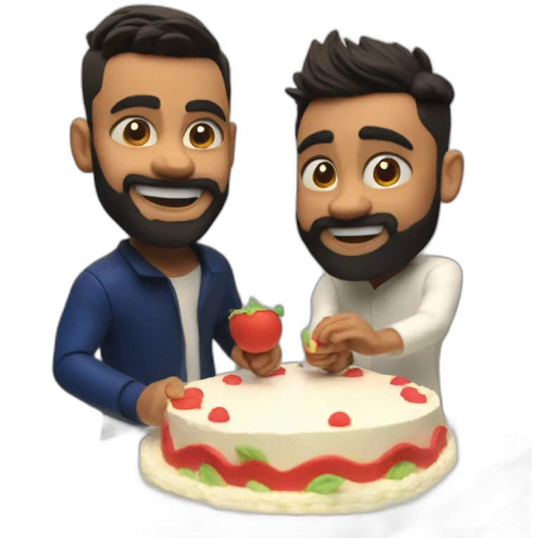 Virat kohli cutting cake emoji