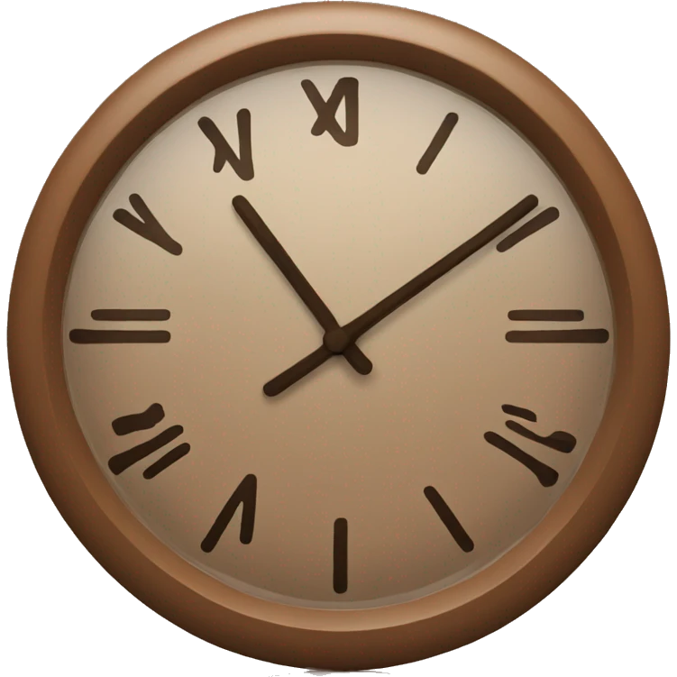 brown clock emoji