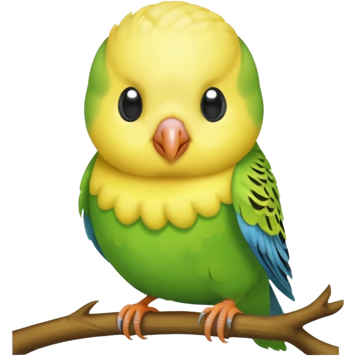 Budgie having a poop emoji