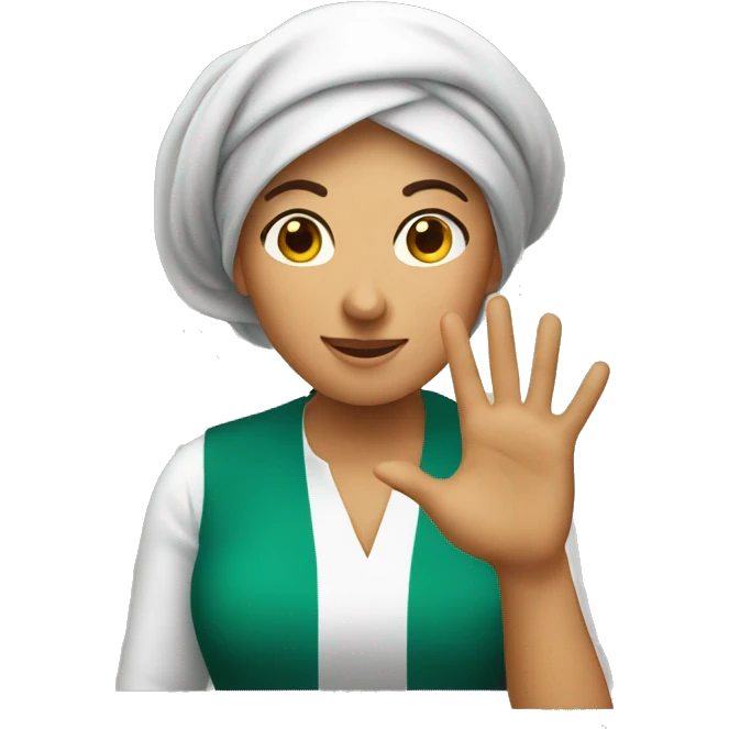 italian woman making the italian sign emoji