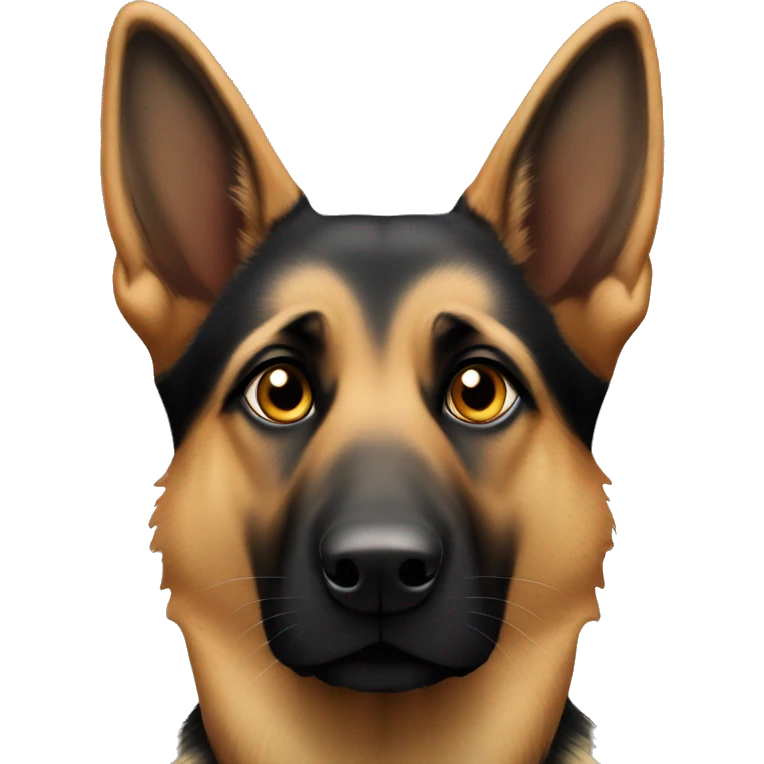 german shepherd dark ears emoji