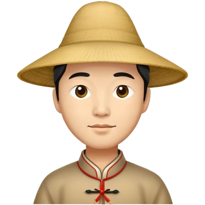 Chinese man with traditional hat emoji