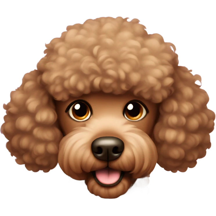 Brown poodle emoji