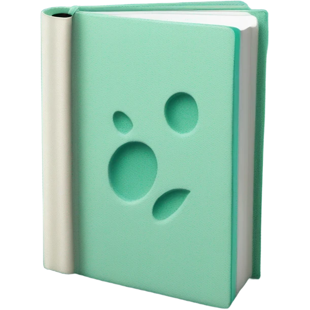 teal hardcover book emoji