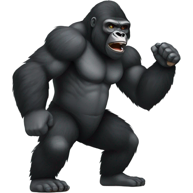 gorilla in fighting stance  emoji