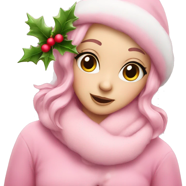Cute Pink Christmas  emoji