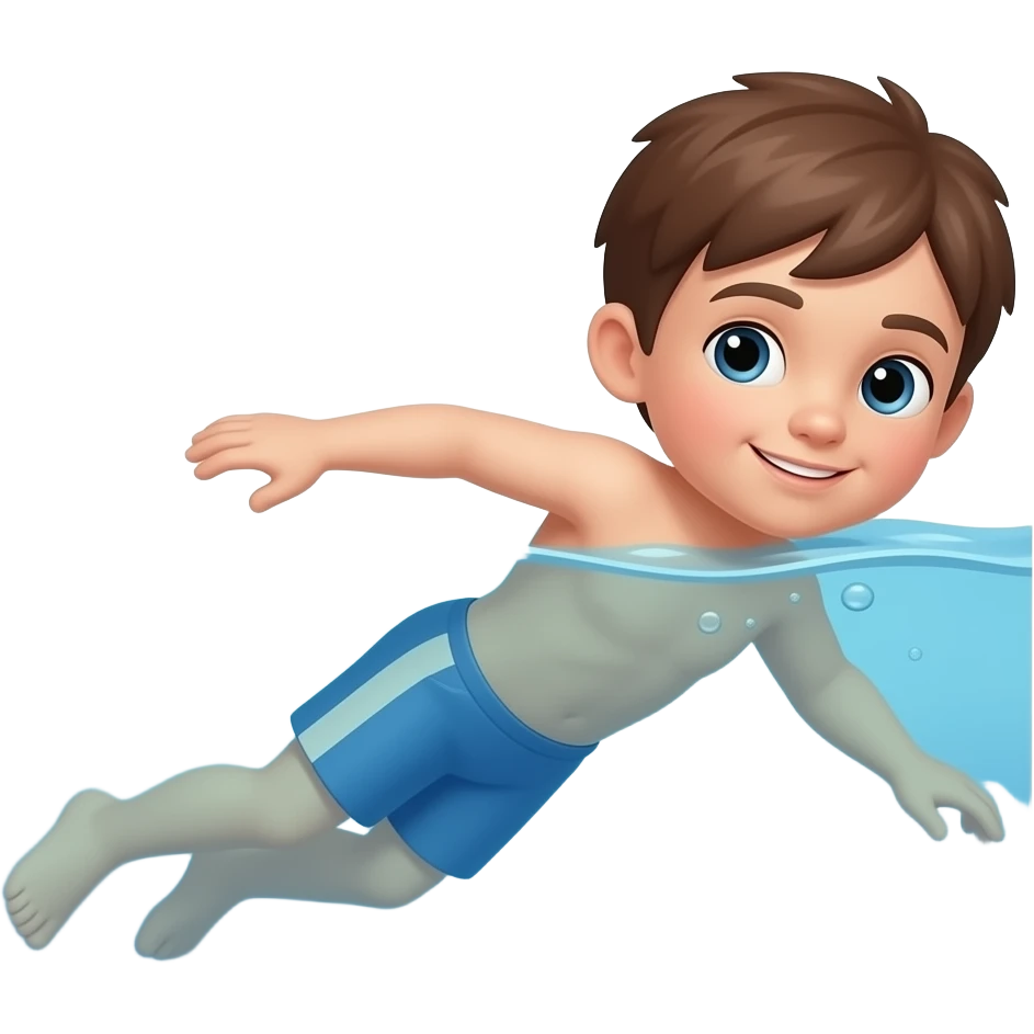 child swimming emoji