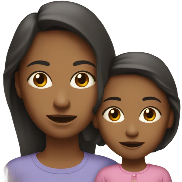 Mom and daughter  emoji
