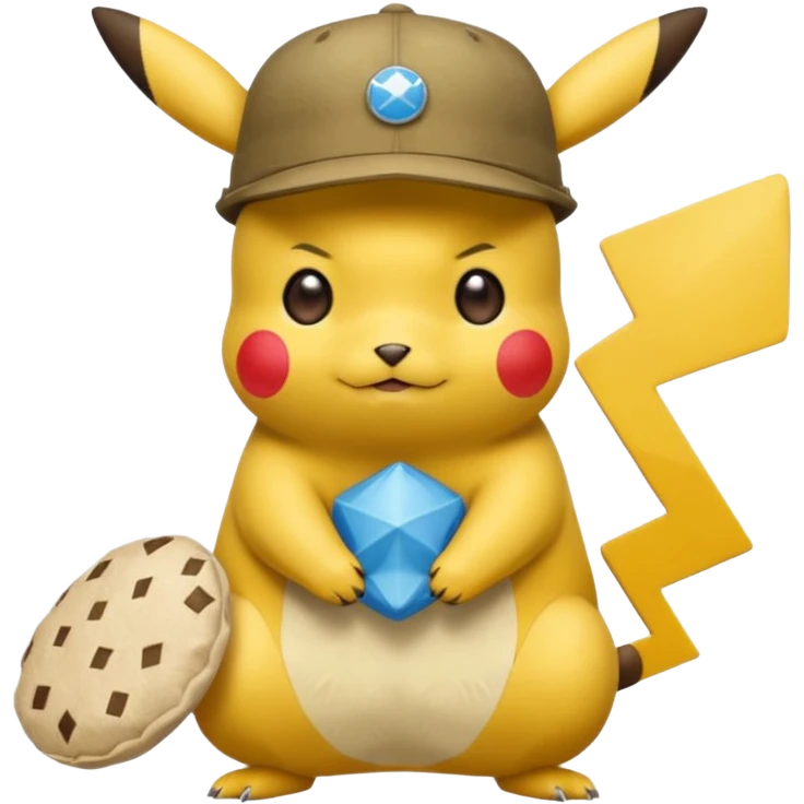 génère moi un Pikachu avec des papillotes et une kippa emoji