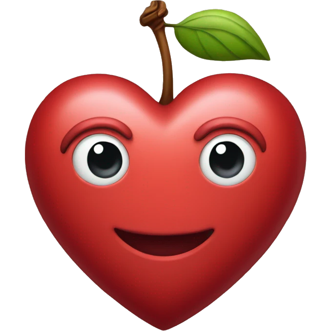 cherry red heart emoji