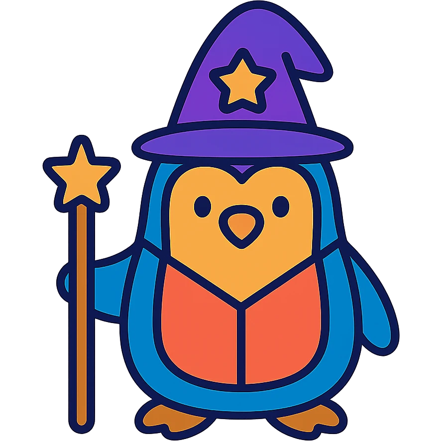 penguin wizard emoji