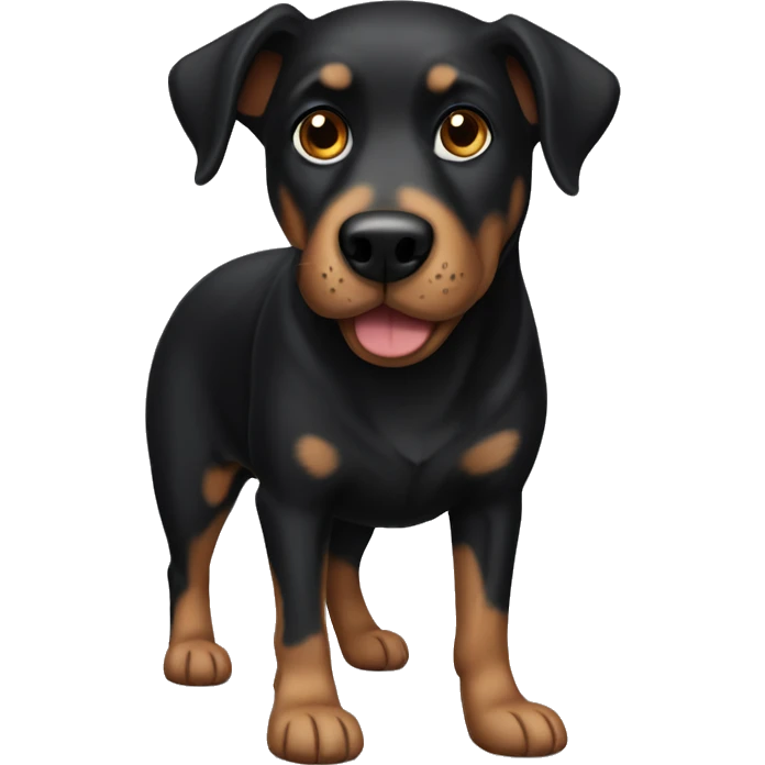 black dog tan markings emoji