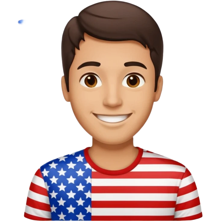 4th of july brunette man emoji