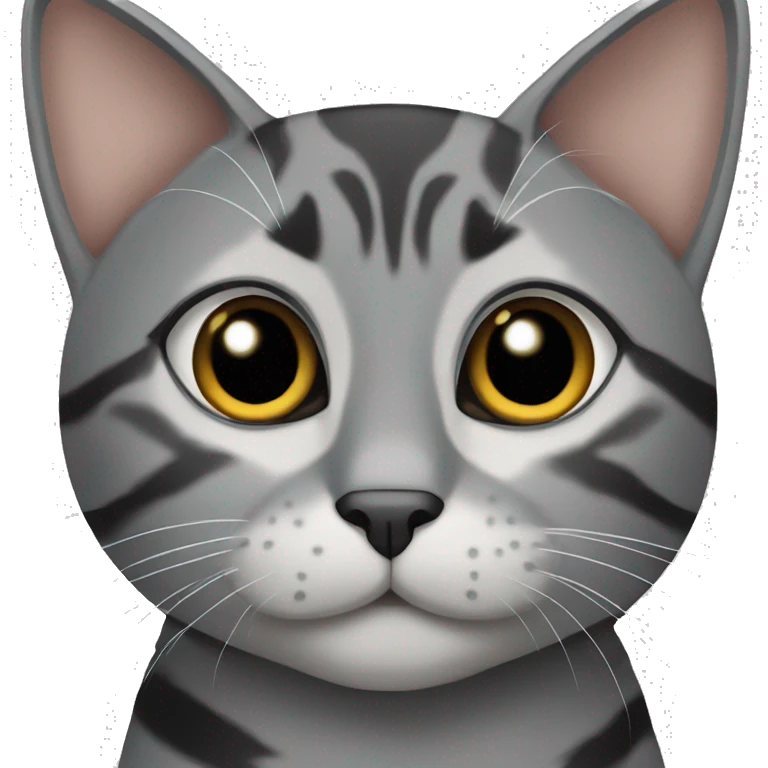 Grey and black tabby cat emoji