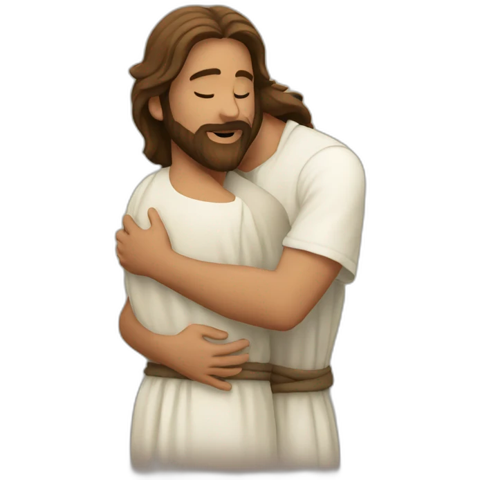 Jesus hugs emoji